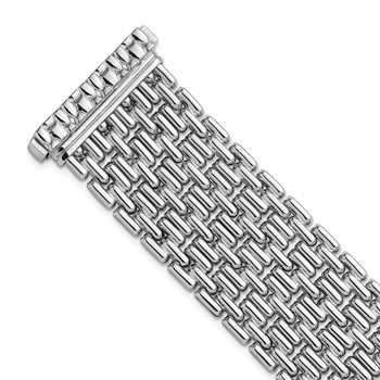 Herco Sterling Silver Rhodium-plated Polished Fancy Link Bracelet