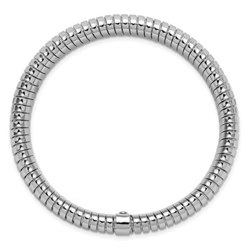 Herco Sterling Silver Rhodium-plated Polished Fancy Stretch Bracelet — alternate view