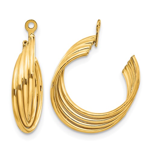 10k Polished Hoop Earring Jackets