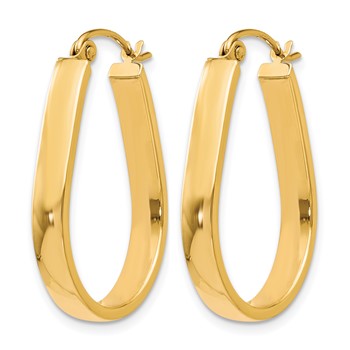 Leslie's 10K Polished Hinged Hoop Earrings — alternate view