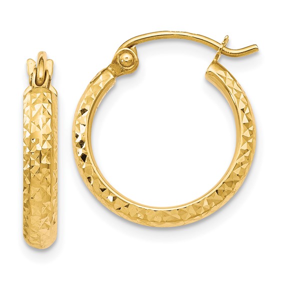 Made in Italy Crystal Oval Infinity Hoop Earrings in 10K Gold