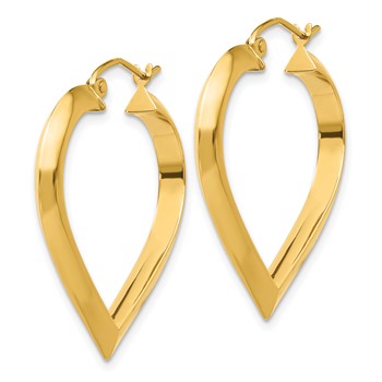 14k Polished Heart Hoop Earring — alternate view