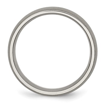Chisel Titanium Stone Finish 7mm Half Round Band — alternate view