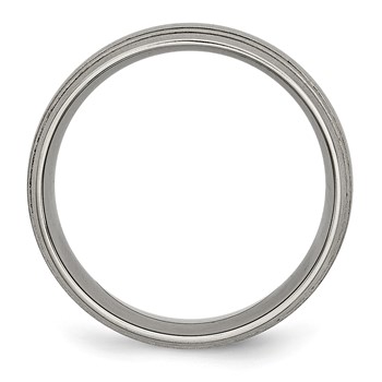 Chisel Titanium Brushed Center 8mm Grooved Band — alternate view