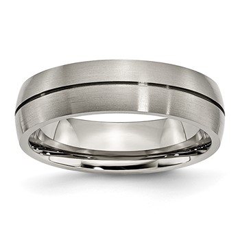 Chisel Titanium Satin 6mm Grooved Band