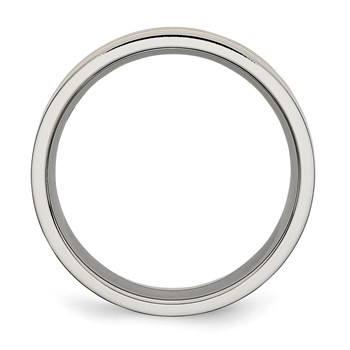 Chisel Titanium Polished Yellow IP-plated 7mm Grooved Band — alternate view