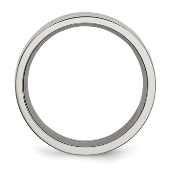 Chisel Titanium Polished with Black Carbon Fiber Inlay Flat 8mm Band — alternate view