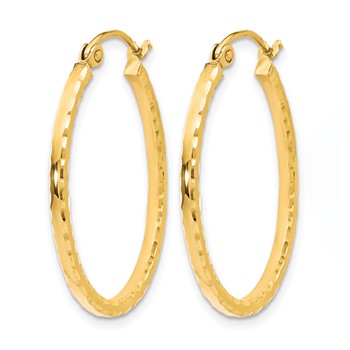 Leslie's 10K D/C Hinged Hoop Earrings — alternate view