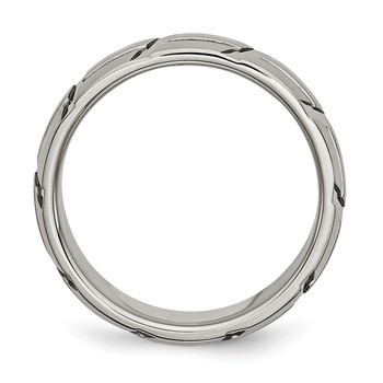 Chisel Titanium Brushed and Polished 8mm Band — alternate view