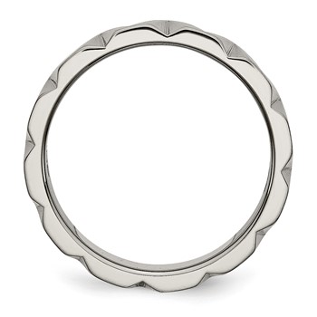 Titanium Satin and Polished 6mm Notched Band — alternate view