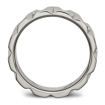 Titanium Satin and Polished 8mm Notched Band — alternate view