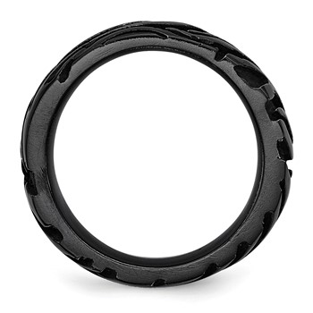 Titanium Black Ti Safari Domed 6.50mm Band — alternate view