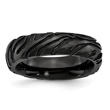 Titanium Black Ti Safari Domed 6.50mm Band