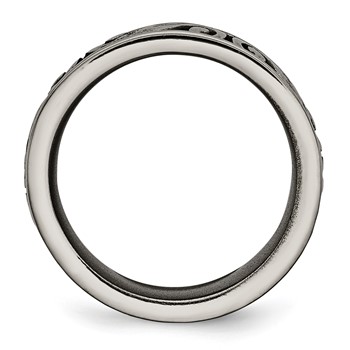 Titanium Grey Domed Lattice 8.0mm Band — alternate view