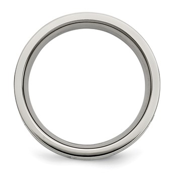 Titanium Polished 1/2 ct tw. Diamond 6mm Band — alternate view