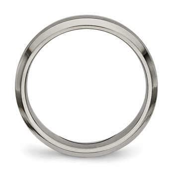 Chisel Titanium Polished 3.75mm Grooved Comfort Fit Band — alternate view
