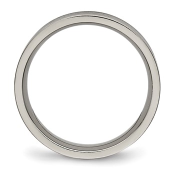 Titanium Polished 5mm Grooved Comfort Fit Band — alternate view
