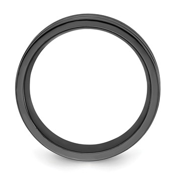 Chisel Titanium Black IP-plated Brushed and Polished 8mm Band — alternate view