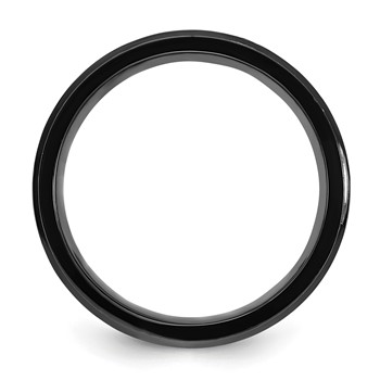 Chisel Titanium Black IP-plated Pink Mother of Pearl Inlay 8mm Band — alternate view