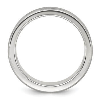 Chisel Titanium Brushed Laser Design 8mm Band — alternate view
