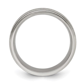 Chisel Titanium Polished Laser-cut Center 8mm Band — alternate view