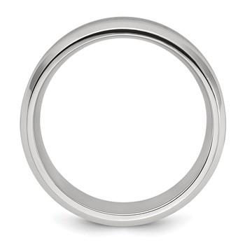 Chisel Titanium Polished with Brushed Center 8mm Band — alternate view