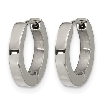 Chisel Titanium Polished 2.5mm Huggie Hoop Earrings — alternate view