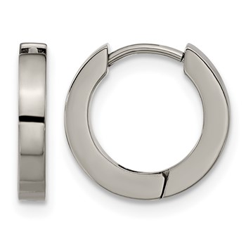 Chisel Titanium Polished 2.5mm Huggie Hoop Earrings