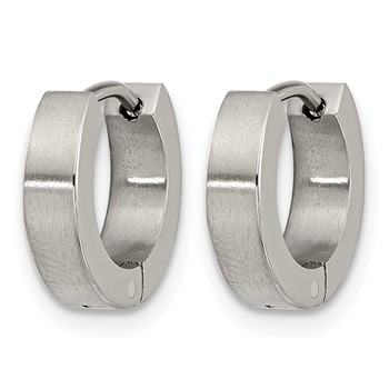 Chisel Titanium Brushed 3.5mm Huggie Hoop Earrings — alternate view