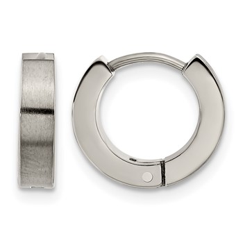 Chisel Titanium Brushed 3.5mm Huggie Hoop Earrings