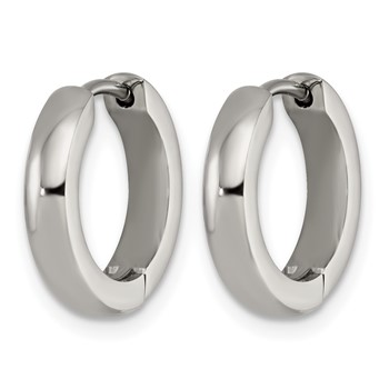 Chisel Titanium Polished Endless Hinged Hoop Earrings — alternate view