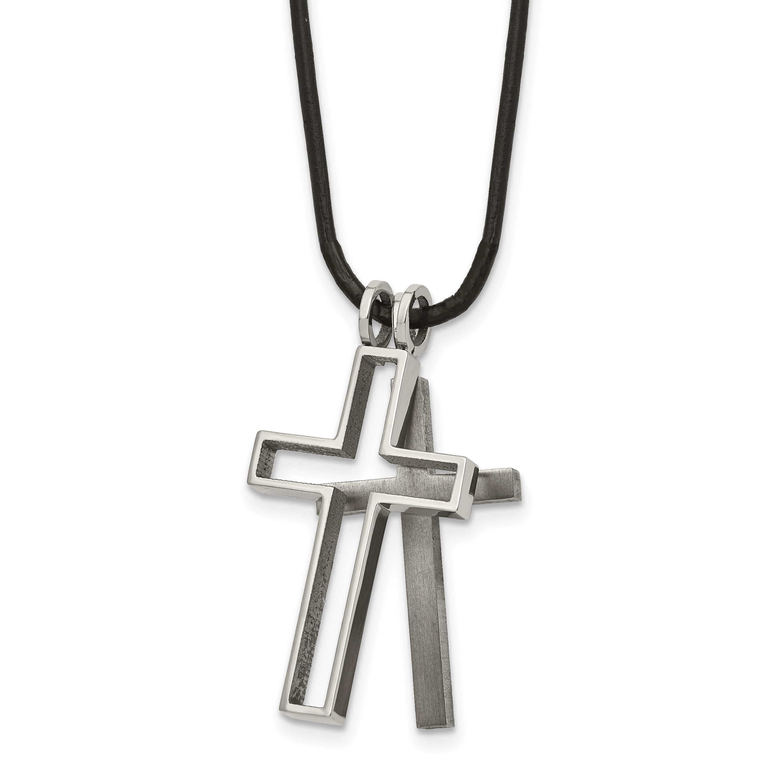 1pc Men's Titanium Steel Cross Pendant Necklace – Doylestreasures