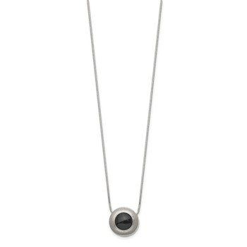 Chisel Titanium Brushed and Polished with Black Ceramic 18 inch Necklace — alternate view