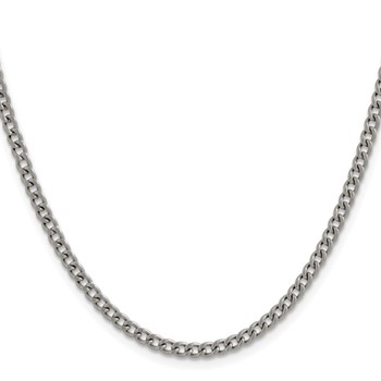 Chisel Titanium Polished 3.5mm 22 inch Curb Chain — alternate view