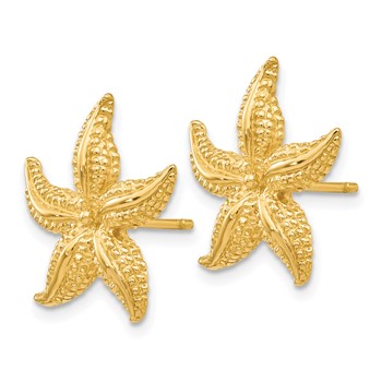 14k Starfish Post Earrings — alternate view