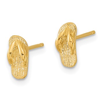 14k Polished Flip-Flop Post Earrings — alternate view