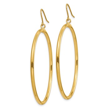 14k Tube Hoop Dangle Earrings — alternate view
