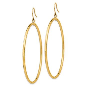 14k Tube Hoop Dangle Earrings — alternate view