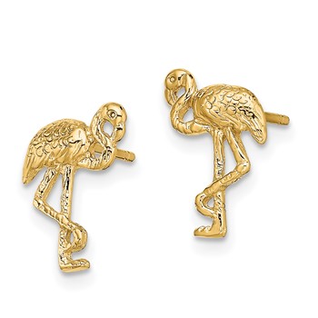 14K Flamingo Post Earrings — alternate view
