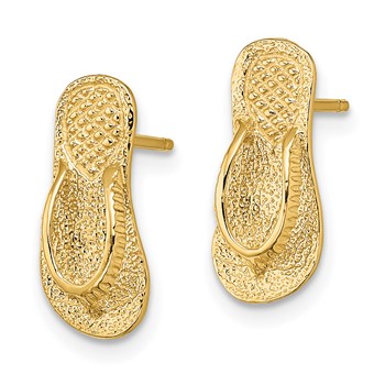 14K Large Flip-Flop Post Earrings — alternate view