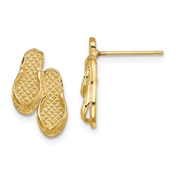 14K Pair of Flip-Flops Post Earrings