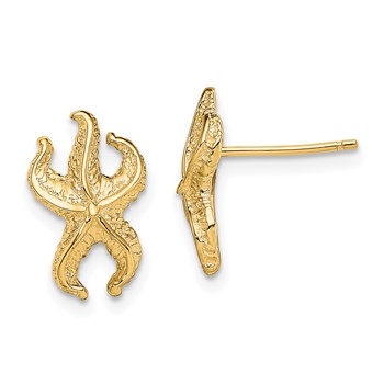 14K Starfish Post Earrings