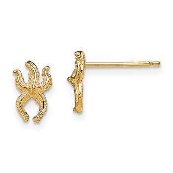 14K Mini Starfish Post Earrings