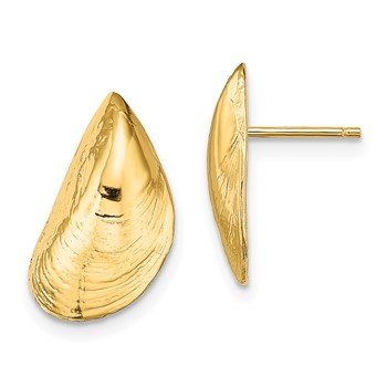 14K Mussel Shell Post Earrings