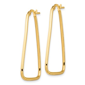 1/2pr 14k Polished Triangle Dangle Hoop Earrings — alternate view