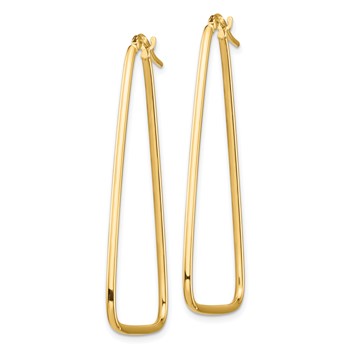 1/2pr 14k Polished Triangle Dangle Hoop Earrings — alternate view