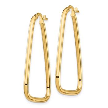 1/2pr 14k Polished Triangle Hoop Earrings — alternate view