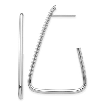 1/2pr 14k White Gold Polished Post Dangle Earrings