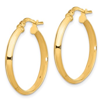 1/2pr 14k Polished 3mm Hoop Earrings — alternate view