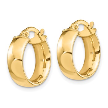 1/2pr 14k High Polished 5mm Hoop Earrings — alternate view
